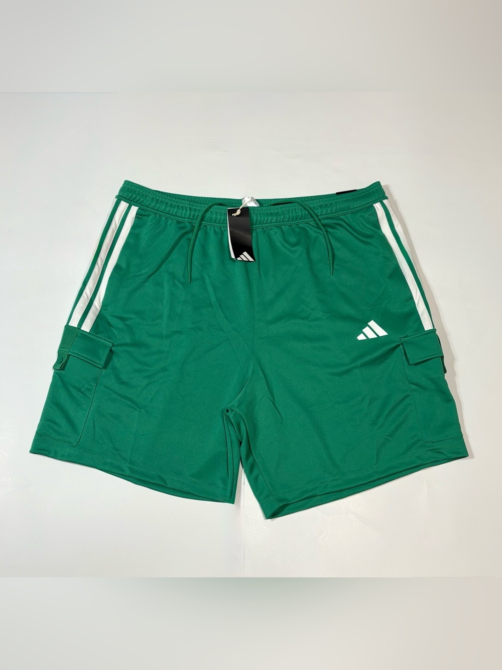 adidas originals Green Men’s 2XL Athletic Shorts with White Side Stripes